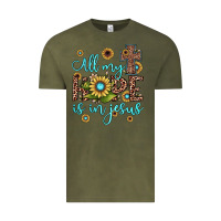 Vintage Olive all my hope is in jesus Vintage Tee - JahusDesignShop