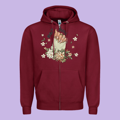 Nail Boss Zipper Hoodie Designed By Maliassmallbusiness