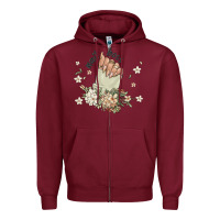 Burgundy nail boss Zipper Hoodie - MaliasSmallBusiness