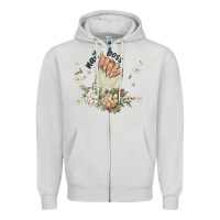 Dove Grey nail boss Zipper Hoodie - MaliasSmallBusiness