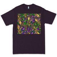 Plum mardi gras fleur de lis Premium Tee - RanaPortraitStore