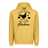 Antique Gold Just A Girl Who Love Chickens Premium Hoodie - Bettercallsaul