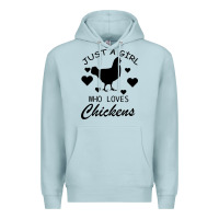Blue Mist Just A Girl Who Love Chickens Premium Hoodie - Bettercallsaul