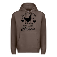 Coffee Just A Girl Who Love Chickens Premium Hoodie - Bettercallsaul