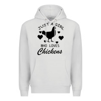 Dove Grey Just A Girl Who Love Chickens Premium Hoodie - Bettercallsaul