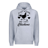 Heather Grey Just A Girl Who Love Chickens Premium Hoodie - Bettercallsaul