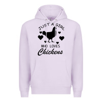 Just A Girl Who Love Chickens Premium Hoodie | Teevron