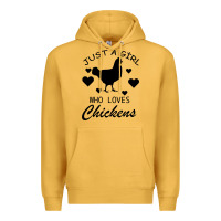 Mustard Just A Girl Who Love Chickens Premium Hoodie - Bettercallsaul