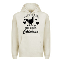 Oatmeal Heather Just A Girl Who Love Chickens Premium Hoodie - Bettercallsaul