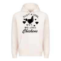 Pale Pink Just A Girl Who Love Chickens Premium Hoodie - Bettercallsaul