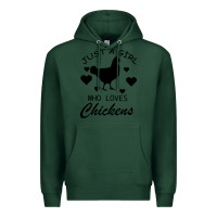Sports Green Just A Girl Who Love Chickens Premium Hoodie - Bettercallsaul