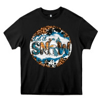 Black Let It Snow Heavy Core Tee - RanaPortraitStore