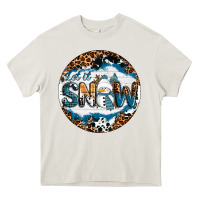 Cream Let It Snow Heavy Core Tee - RanaPortraitStore