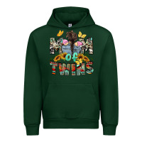 Forest Green mom of twins girls mother's day Urban Hoodie - CowGirlArtShop