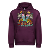 Mauve Wine mom of twins girls mother's day Urban Hoodie - CowGirlArtShop