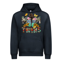 Navy mom of twins girls mother's day Urban Hoodie - CowGirlArtShop
