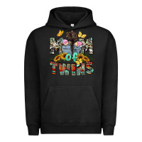 Pigment Black mom of twins girls mother's day Urban Hoodie - CowGirlArtShop