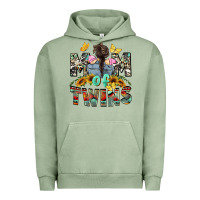 Pigment Oil Green mom of twins girls mother's day Urban Hoodie - CowGirlArtShop