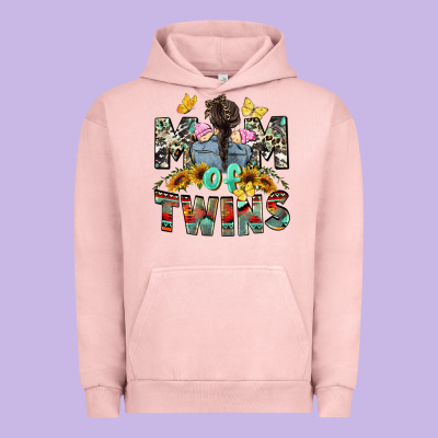 Mom Of Twins Girls Mother's Day Urban Hoodie Designed By Cowgirlartshop