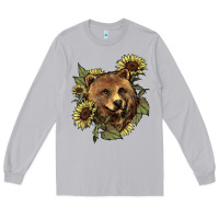 Moon Dust bear head sunflowers Long Sleeve Tee - NancyCooperArtShop