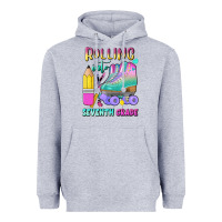Heather Grey rolling into seventh grade Heavyweight Hoodie - BundleAndBundleShop