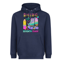Navy rolling into seventh grade Heavyweight Hoodie - BundleAndBundleShop