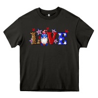 Asphalt american flag gnomes love Heavy Core Tee - Artiststas