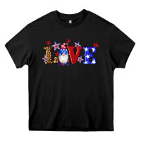 Black american flag gnomes love Heavy Core Tee - Artiststas