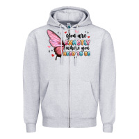 Heather Grey you sre exactly where you need to be Zipper Hoodie - MaliasSmallBusiness