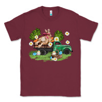 Burgundy easter truck with bunny Classic Tee - AdoDesignShop