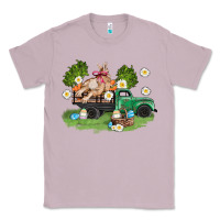 Lilac easter truck with bunny Classic Tee - AdoDesignShop