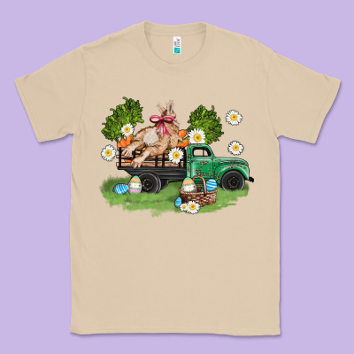 Easter Truck With Bunny Classic Tee Designed By Adodesignshop