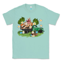 Seafoam easter truck with bunny Classic Tee - AdoDesignShop