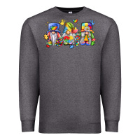 Charcoal Heather autism gnomes Premium Sweatshirt - LillyAllenDesigns