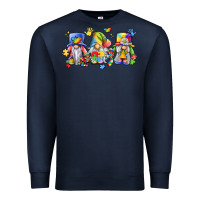 Navy autism gnomes Premium Sweatshirt - LillyAllenDesigns