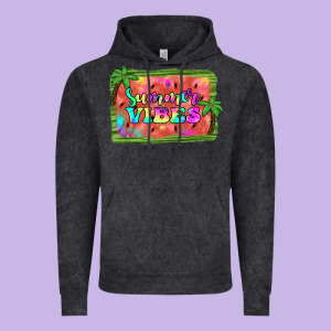 Summer Vibes Watermelon Vintage Hoodie Designed By Jahusdesignshop