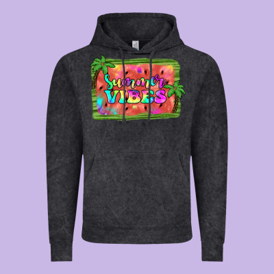 Summer Vibes Watermelon Vintage Hoodie Designed By Jahusdesignshop