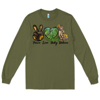 Army Green Peace Love Baby Baboon Long Sleeve Tee - LillyAllenDesigns