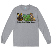 Heather Grey Peace Love Baby Baboon Long Sleeve Tee - LillyAllenDesigns