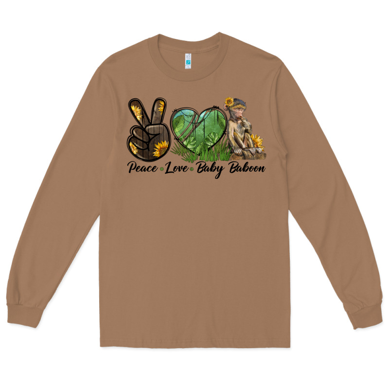 Peace Love Baby Baboon Long Sleeve Tee by LillyAllenDesigns | Teevron