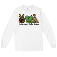 White Peace Love Baby Baboon Long Sleeve Tee - LillyAllenDesigns