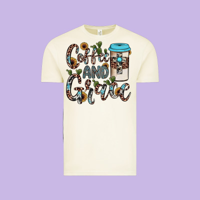 Coffee And Grace Vintage Tee Designed By Jahusdesignshop