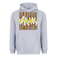 Heather Grey softball bat seamless pattern Heavyweight Hoodie - BundleAndBundleShop