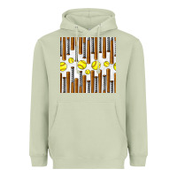 Matcha softball bat seamless pattern Heavyweight Hoodie - BundleAndBundleShop