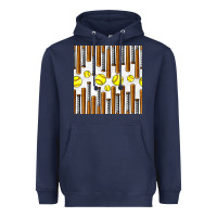 Navy softball bat seamless pattern Heavyweight Hoodie - BundleAndBundleShop