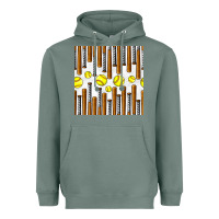 Sage softball bat seamless pattern Heavyweight Hoodie - BundleAndBundleShop