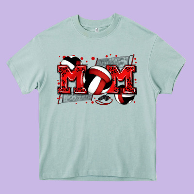 Mom Volleyball Heavy Core Tee Designed By Zillion Design Studio