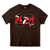Chocolate Brown mom volleyball Heavy Core Tee - Zillion Design Studio