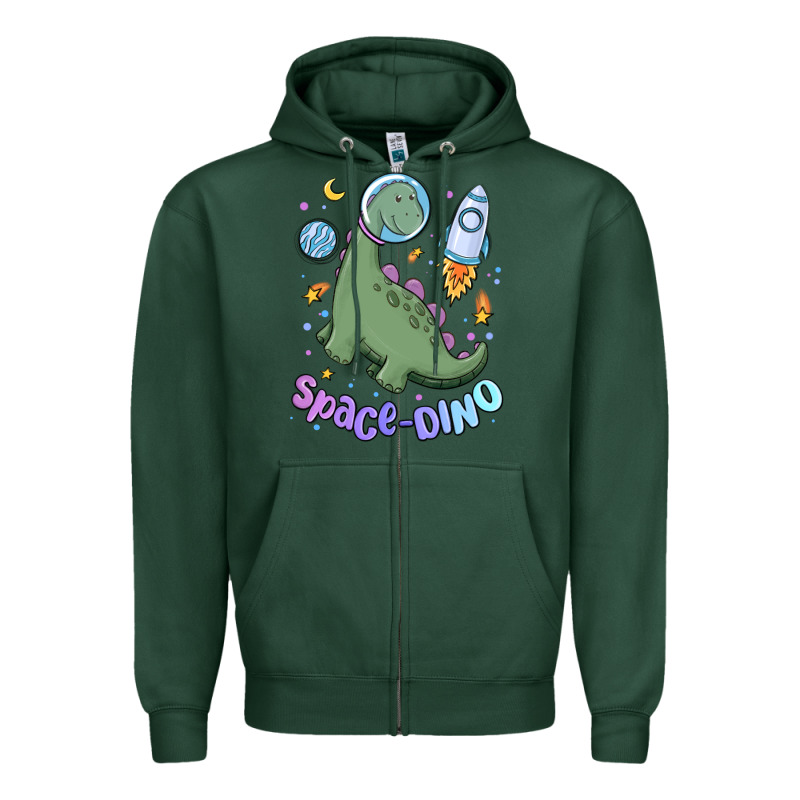 Space Dino Zipper Hoodie by MaliasSmallBusiness | Teevron