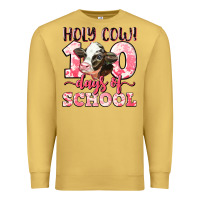 Antique Gold holy cow 100 days of school Premium Sweatshirt - LillyAllenDesigns